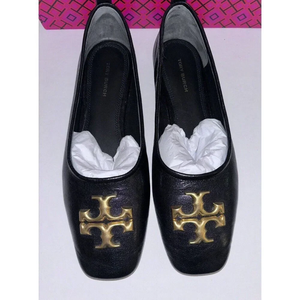 Tory Burch Eleanor Ballet Flats Black 7.5